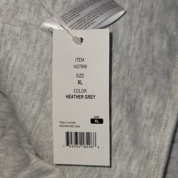 Three Dots Knit Puffer Jacket Full Zip Womens Sz XL Oatmeal Cream Zip Pockets - Picture 9 of 15